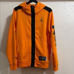 Nike Jordan X Zion X Naruto Small/P Ch Youth/Men Orange Black Full Zip Hoodie.